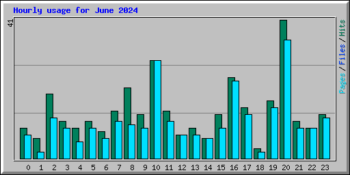 Hourly usage for June 2024