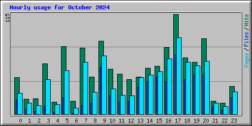 Hourly usage for October 2024